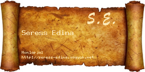 Seress Edina névjegykártya